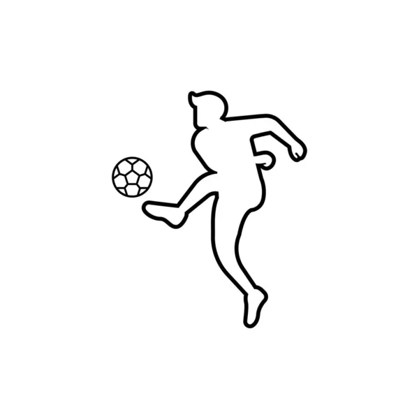 Icona del calcio o del calcio. illustrazione sagoma a profilo piatto vettoriale per grafica e web design isolato su sfondo bianco . — Vettoriale Stock