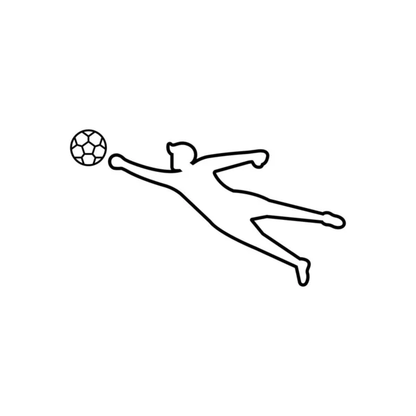 Fußball oder Fußballikone. Vektor flache Silhouette Illustration für Grafik- und Webdesign isoliert auf weißem Hintergrund. — Stockvektor