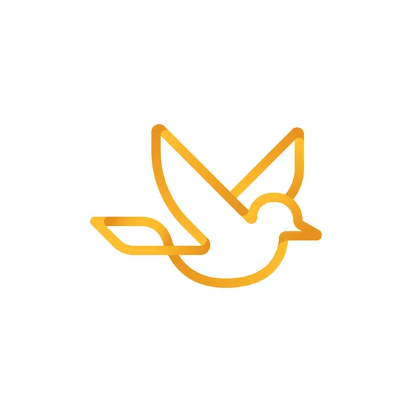 Duif logo icoon Vector. Abstract Flying dove logo elegant silhouet design vector Line art style. — Stockvector