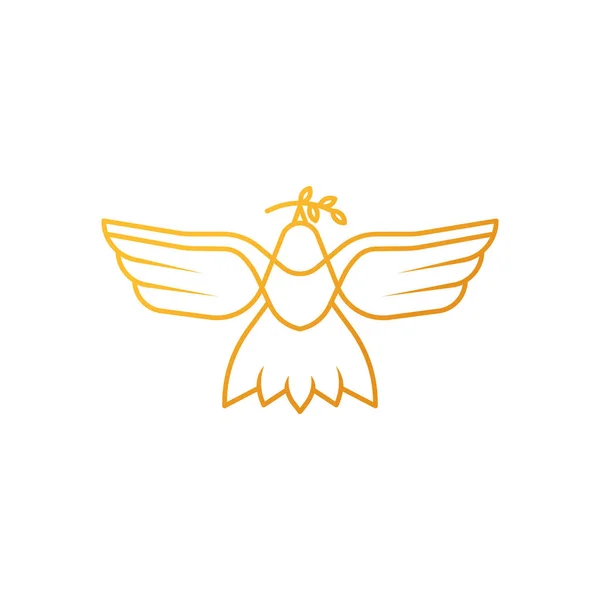 Піктограма логотипу Dove Вектор. Анотація Летючий голуб елегантний силует дизайн Векторний стиль лінії мистецтва . — стоковий вектор
