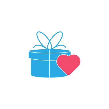 Vektör ikonu hediyesi. Güzel hediye kutusu