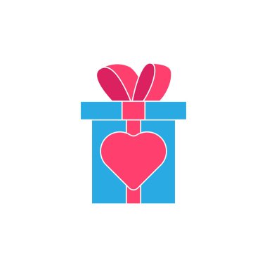 Vektör ikonu hediyesi. Güzel hediye kutusu