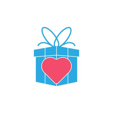 Olay koleksiyonundan hediye kutusu simgesi beyaz arkaplanda izole edildi.