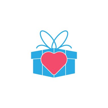 Olay koleksiyonundan hediye kutusu simgesi beyaz arkaplanda izole edildi.