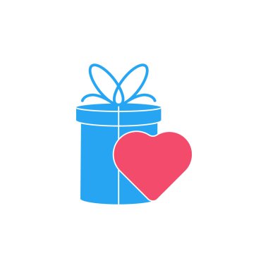Vektör ikonu hediyesi. Güzel hediye kutusu