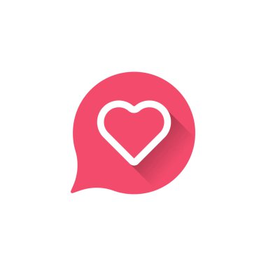 Kalp ikonu logosu. Kalp simgesi işareti. Kalp ikonu düz tasarım. Kalp simgesi tasarımı.