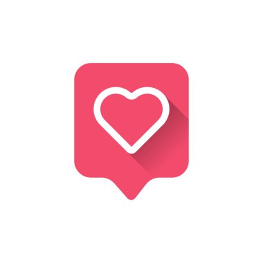 Kalp ikonu logosu. Kalp simgesi işareti. Kalp ikonu düz tasarım. Kalp simgesi tasarımı.