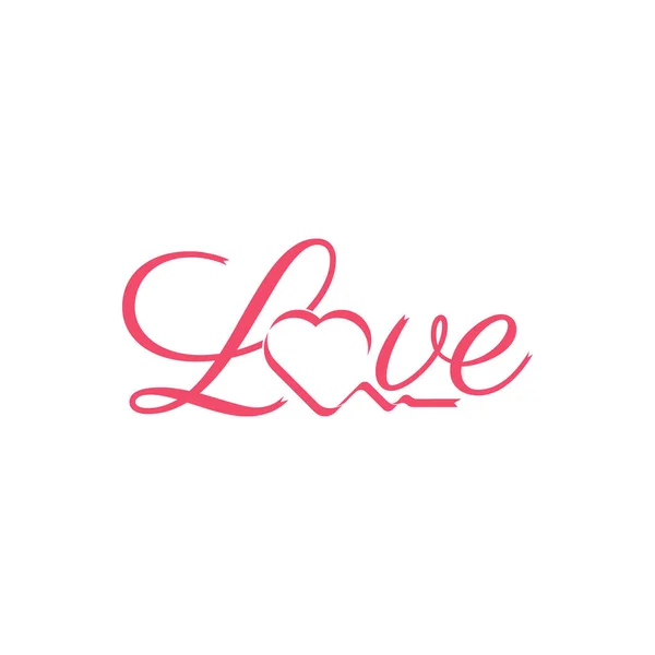 Love lettering vector for background, Διανυσματική απεικόνιση με το χέρι — Διανυσματικό Αρχείο