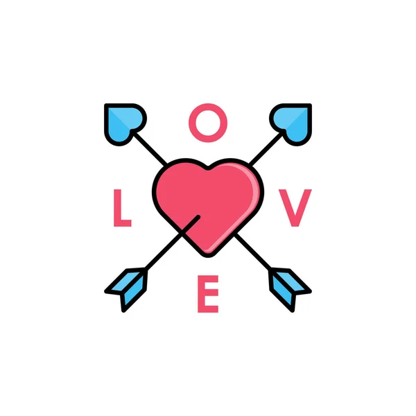 Amor logotipo vetor de texto . —  Vetores de Stock