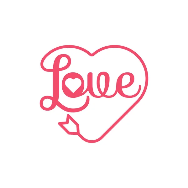 Love lettering vector for background, Vector hand drawn illustration — 스톡 벡터