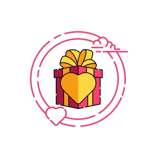 Geschenk-Box-Symbol isoliert auf weißem Hintergrund aus Event-Sammlung. — Stockvektor