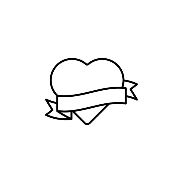 Логотип значка серця. Знак значка серця. Іконка серця плоска. Дизайн значка серця . — стоковий вектор