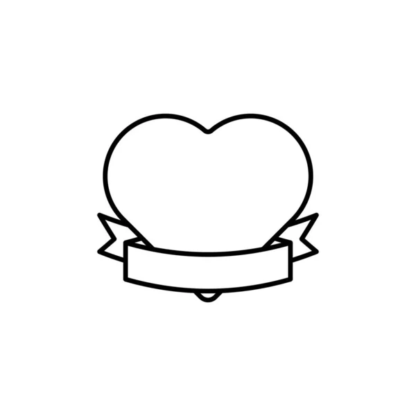 Logo ikony serca. Ikona serca. Ikona serca płaska konstrukcja. Projekt ikony serca. — Wektor stockowy