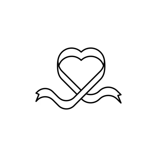 Logo ikony srdce. Značka s ikonou srdce. Ikona srdce plochá. Návrh ikon srdce. — Stockový vektor