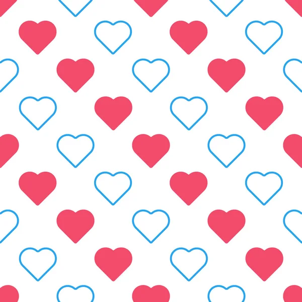 Αγάπη καρδιές αδιάλειπτη εικόνα διάνυσμα μοτίβο. — Διανυσματικό Αρχείο