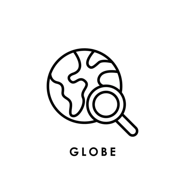 Ícone de globo mundial isolado em fundo branco, ícone de globo, vetor de ícone de globo, vetor de globo —  Vetores de Stock
