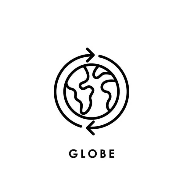 Globo Mundial. Ícone do globo. Vetor globo. Ícone de vetor globo mundial símbolo plano moderno e simples para site, celular, logotipo, aplicativo, interface de usuário . —  Vetores de Stock