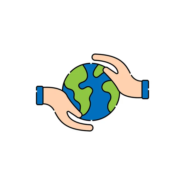 Земля. Значок окружающей среды Земли. Значок Дня Земли. Вектор Дня Земли. Знак дня Земли для логотипа, веб, приложения, пользовательского интерфейса . — стоковый вектор