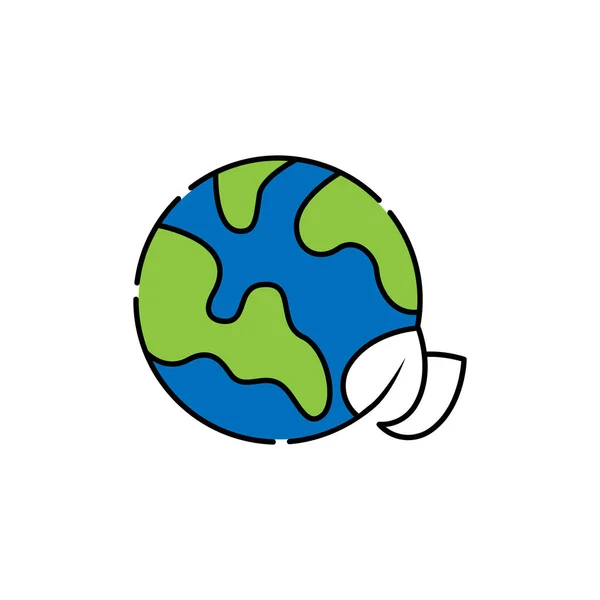 Ökologie. Umwelt-Ikone der Welt. umweltfreundliche Ikone. Ökologievektor. Ökologischer Symbolvektor. — Stockvektor