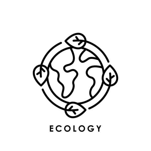 Ecologia. Ícone do ambiente mundial. Ícone ecológico. Vetor ecológico. vector ícone Ecologia . — Vetor de Stock