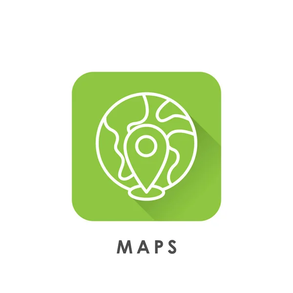 Mapas. Icono de mapas. Vector de mapas. Mapas vector icono. Logo de mapas. Mapas símbolo. Mapas icono web . — Vector de stock