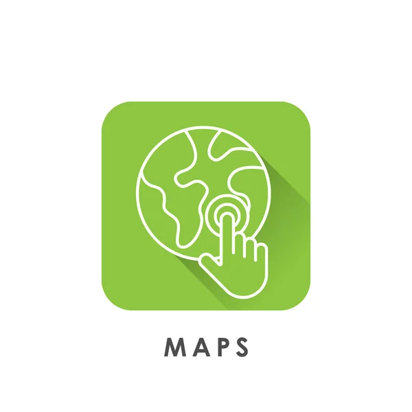 Mapas. Icono de mapas. Vector de mapas. Mapas vector icono. Logo de mapas. Mapas símbolo. Mapas icono web . — Vector de stock