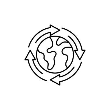 Dünya küresi simgesi beyaz arkaplanda izole edildi, dünya simgesi simgesi, dünya simgesi vektörü, dünya vektörü