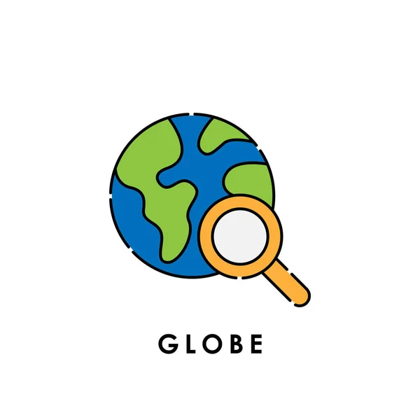 Globo Mundial. Ícone do globo. Vetor globo. Ícone de vetor globo mundial símbolo plano moderno e simples para site, celular, logotipo, aplicativo, interface de usuário . —  Vetores de Stock