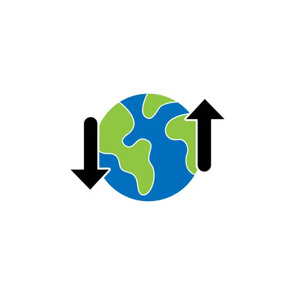 Ícone do globo mundial isolado no fundo branco. Ícone do globo mundial em estilo de design moderno . — Vetor de Stock