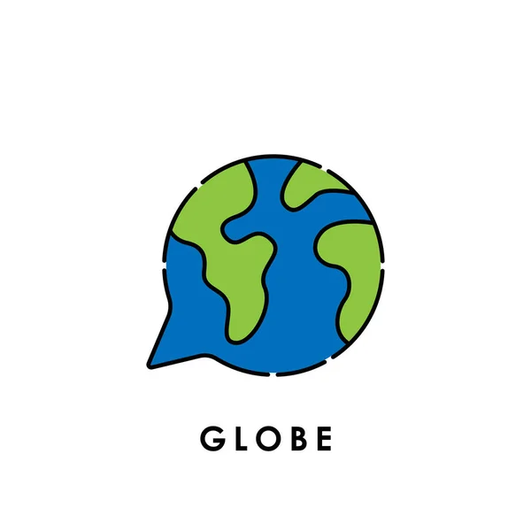 Παγκόσμια Γκλόουμπ Εικονίδιο. Διάνυσμα. Παγκόσμιο εικονίδιο διάνυσμα κόσμο σύγχρονο και απλό επίπεδο σύμβολο για την ιστοσελίδα, κινητό, λογότυπο, app, Ui. — Διανυσματικό Αρχείο