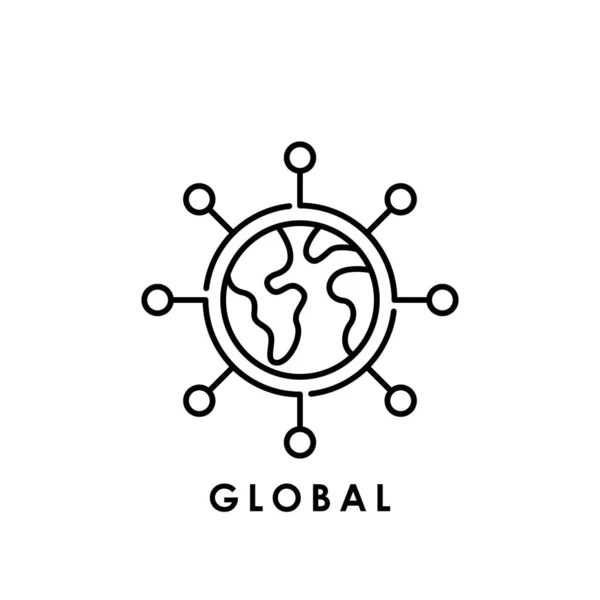 World Globe. Icono del globo. Vector de globo. Mundo globo vector icono moderno y simple símbolo plano para el sitio web, móvil, logotipo, aplicación, interfaz de usuario . — Vector de stock