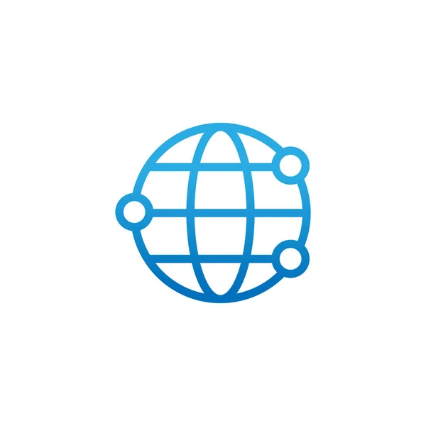 Globe ikon vektor design illusztráció. Globe vektor illusztráció honlap, mobil, grafikai elemek, logó, app, Ui. — Stock Vector