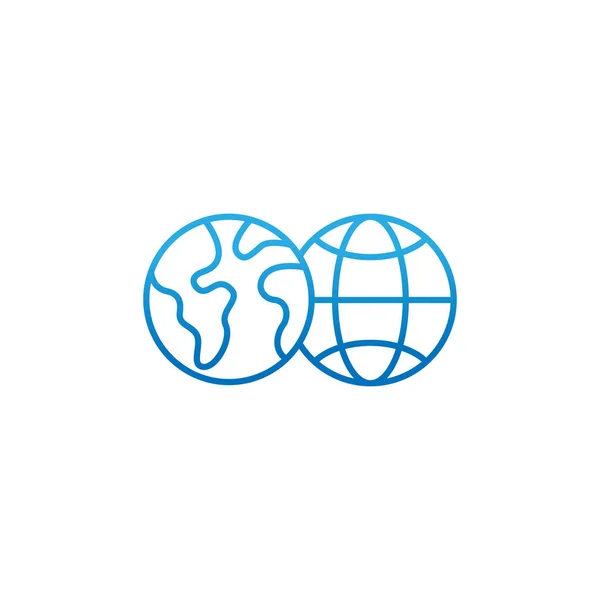 Globe icon vector design illustration. Globe vector illustration for website, mobile, graphic elements, logo, app, UI. — 스톡 벡터