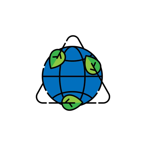 Иллюстрация векторного дизайна экологии. Eco Friendly symbol sign for logo, web, app, graphic elements, UI . — стоковый вектор