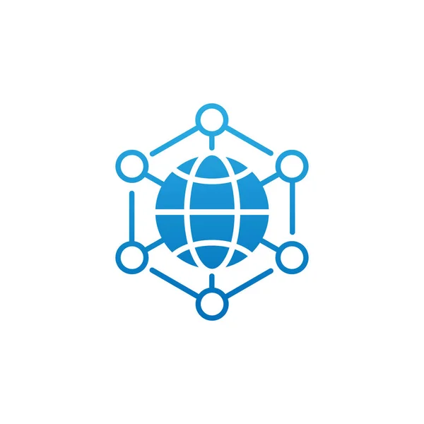 Network icon vector design illustration. Network vector flat icon symbol for website, mobile, graphic elements, logo, app, UI. — 스톡 벡터