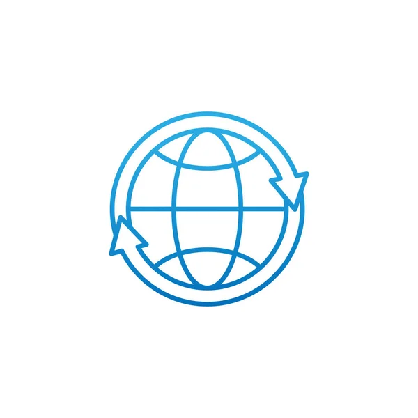 Globe icon vector design illustration. Globe vector illustration for website, mobile, graphic elements, logo, app, UI. — Stok Vektör