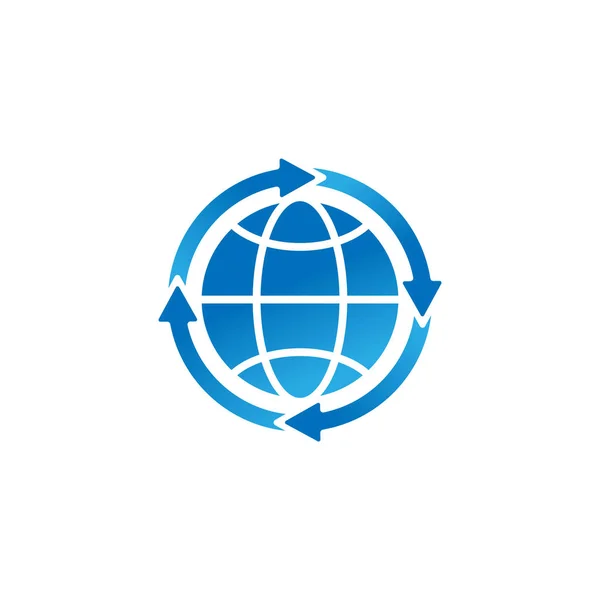 Globe icon vector design illustration. Globe vector illustration for website, mobile, graphic elements, logo, app, UI. — 图库矢量图片