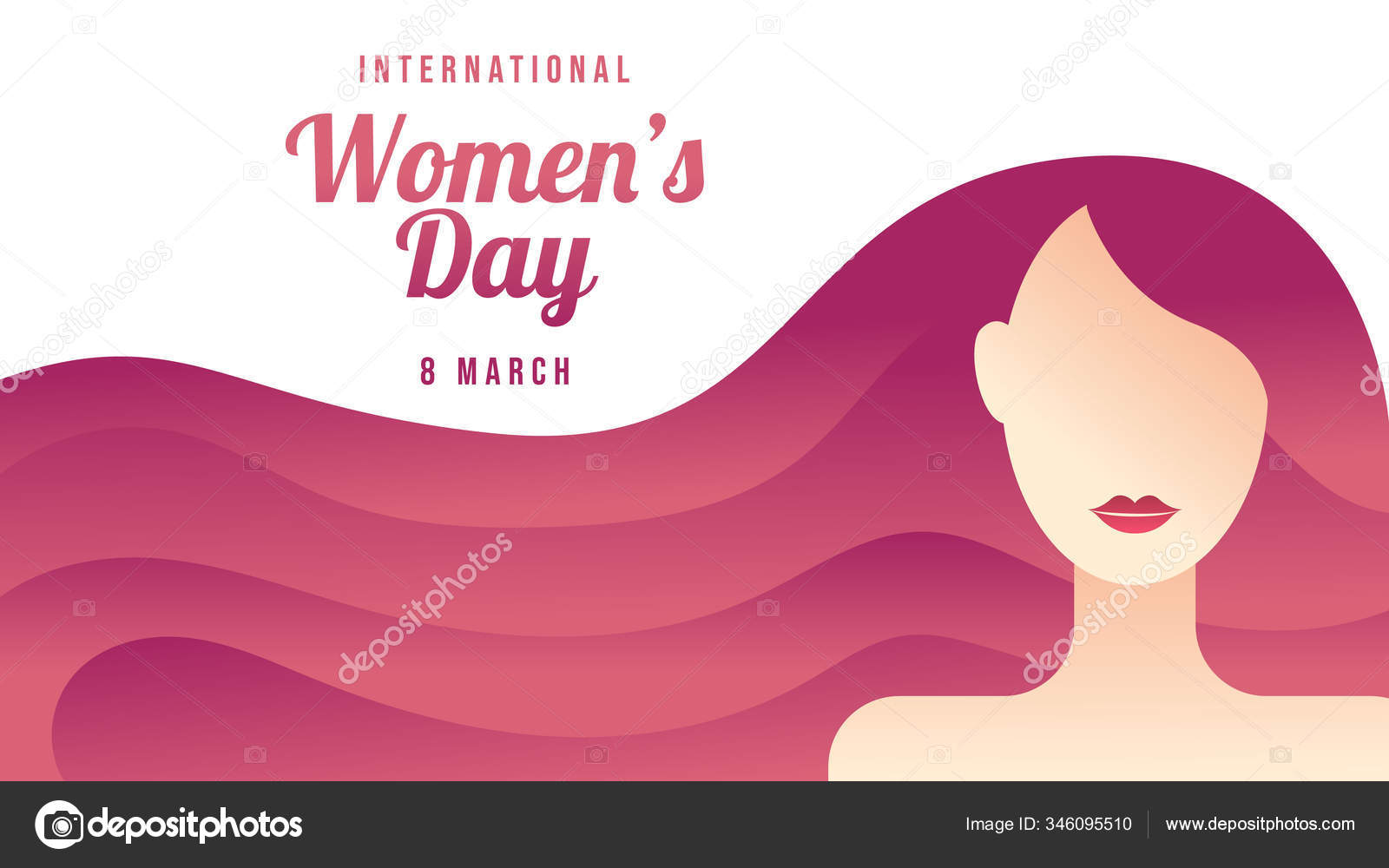 Happy International Women's Day Woman Womens Day Womens Day Background  Stock Illustration by ©alfianiqbal #346095510