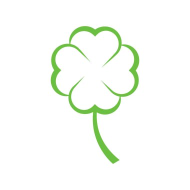 Yonca düz ikon vektör çizimi. Yonca yaprağı ikon tasarımı beyaz arkaplanda izole edildi. Yonca vektör çizimi. Shamrock yaprağı vektör simgesi web sitesi, logo, işaret, mobil, uygulama, UI için düz sembol.