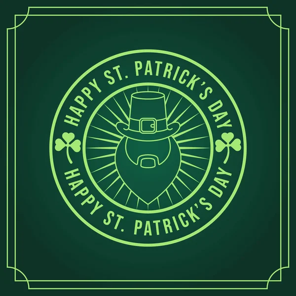 Patrick Day Vector Illustration Happy Patrick Day Vektor Flache Designvorlage — Stockvektor