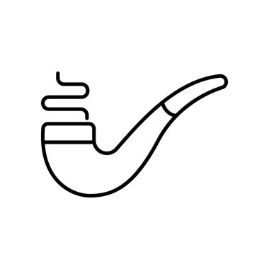 Smoke Pipe yassı ikon vektör çizimi. Duman borusu simgesi tasarımı beyaz arkaplanda izole edildi. Aziz Patrick Günü vektör illüstrasyonu. Aziz Patrick Günü vektör simgesi düz sembol.