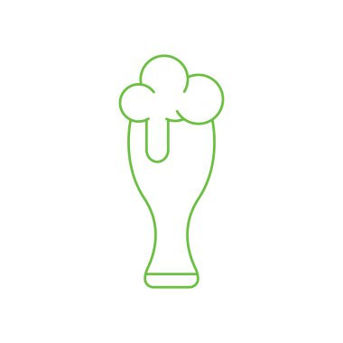 Bira yassı ikon vektör çizimi. Bira simgesi tasarımı beyaz arkaplanda izole edildi. Aziz Patrick Günü vektör illüstrasyonu. St. Patrick Günü vektör simgesi web sitesi, işaret, mobil, uygulama, UI için düz sembol.