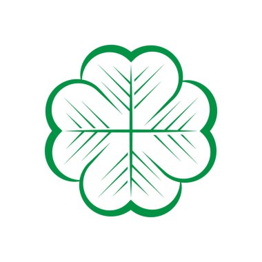 Yonca düz ikon vektör çizimi. Yonca yaprağı ikon tasarımı beyaz arkaplanda izole edildi. Yonca vektör çizimi. Shamrock yaprağı vektör simgesi web sitesi, logo, işaret, mobil, uygulama, UI için düz sembol.