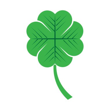 Yonca düz ikon vektör çizimi. Yonca yaprağı ikon tasarımı beyaz arkaplanda izole edildi. Yonca vektör çizimi. Shamrock yaprağı vektör simgesi web sitesi, logo, işaret, mobil, uygulama, UI için düz sembol.