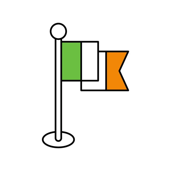 アイリッシュフラグフラットアイコンベクトルイラスト アイルランドのアイコンデザインは白地に隔離されています 聖パトリックの日ベクトルイラスト 聖パトリックの日ベクトルアイコンは ウェブサイト サイン Uiのためのトレンディーなフラットシンボル — ストックベクタ