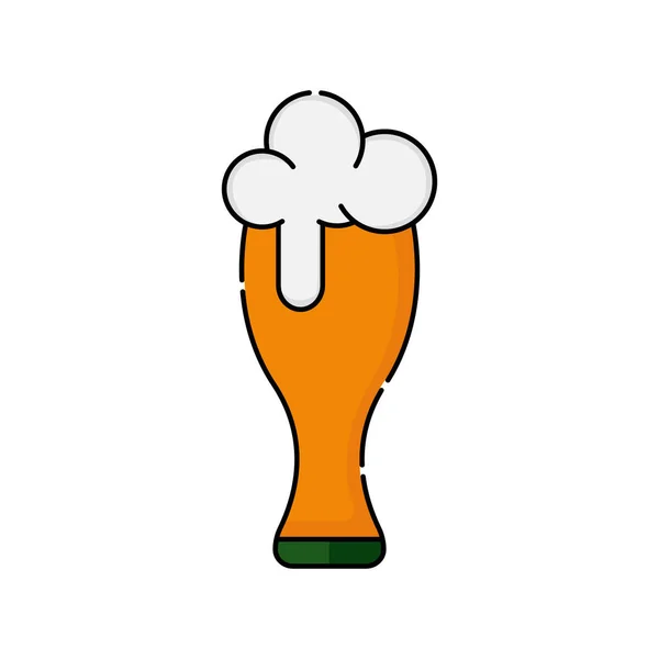 ビールフラットアイコンベクトルイラスト 白を基調としたビールのアイコンデザイン 聖パトリックの日ベクトルイラスト 聖パトリックの日ベクトルアイコンは ウェブサイト サイン モバイル アプリ Uiのためのトレンディーなフラットシンボル — ストックベクタ