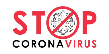 Coronavirus 2019 ncov vektör illüstrasyonunu durdurun. Coronavirus 2019 ncov işaretini durdur, sembol vektör tasarım şablonu. Corona Virüsü Hastalıkları Tasarımı.
