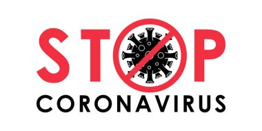 Coronavirus 2019 ncov vektör illüstrasyonunu durdurun. Coronavirus 2019 ncov işaretini durdur, sembol vektör tasarım şablonu. Corona Virüsü Hastalıkları Tasarımı.