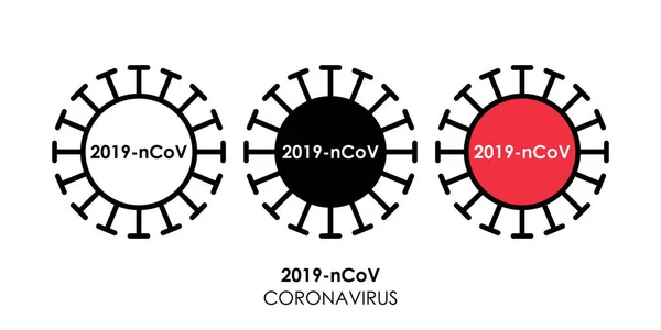 Koronavirus 2019 Ncov Ikona Vektorové Ilustrace Coronavirus 2019 Ncov Symptomy — Stockový vektor