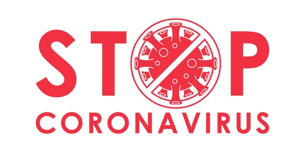 Fermare Coronavirus 2019 Ncov Vettoriale Illustrazione Stop Coronavirus 2019 Ncov — Vettoriale Stock